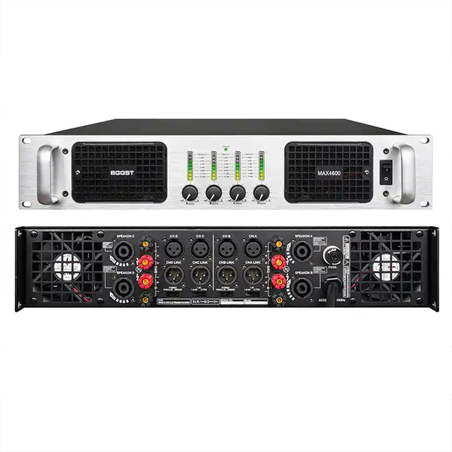 MAX4800 Professional Power Amplifier - 4x800W @8Ω Elite Multi-Channel Amplifier