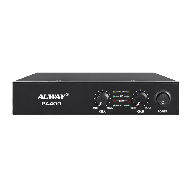 Auway PA400 2 canale 70V 100V Clasa D Amplificator de putere pentru adresa publica