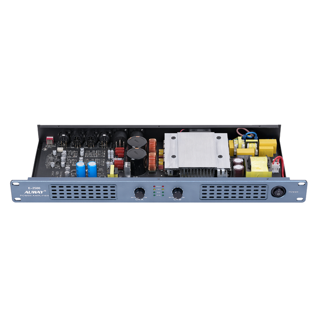 Bộ khuếch đại c&ocirc;ng suất GaN chuy&ecirc;n nghiệp E-2500 - Hiệu suất 2x500W @8Ω hiệu suất cao