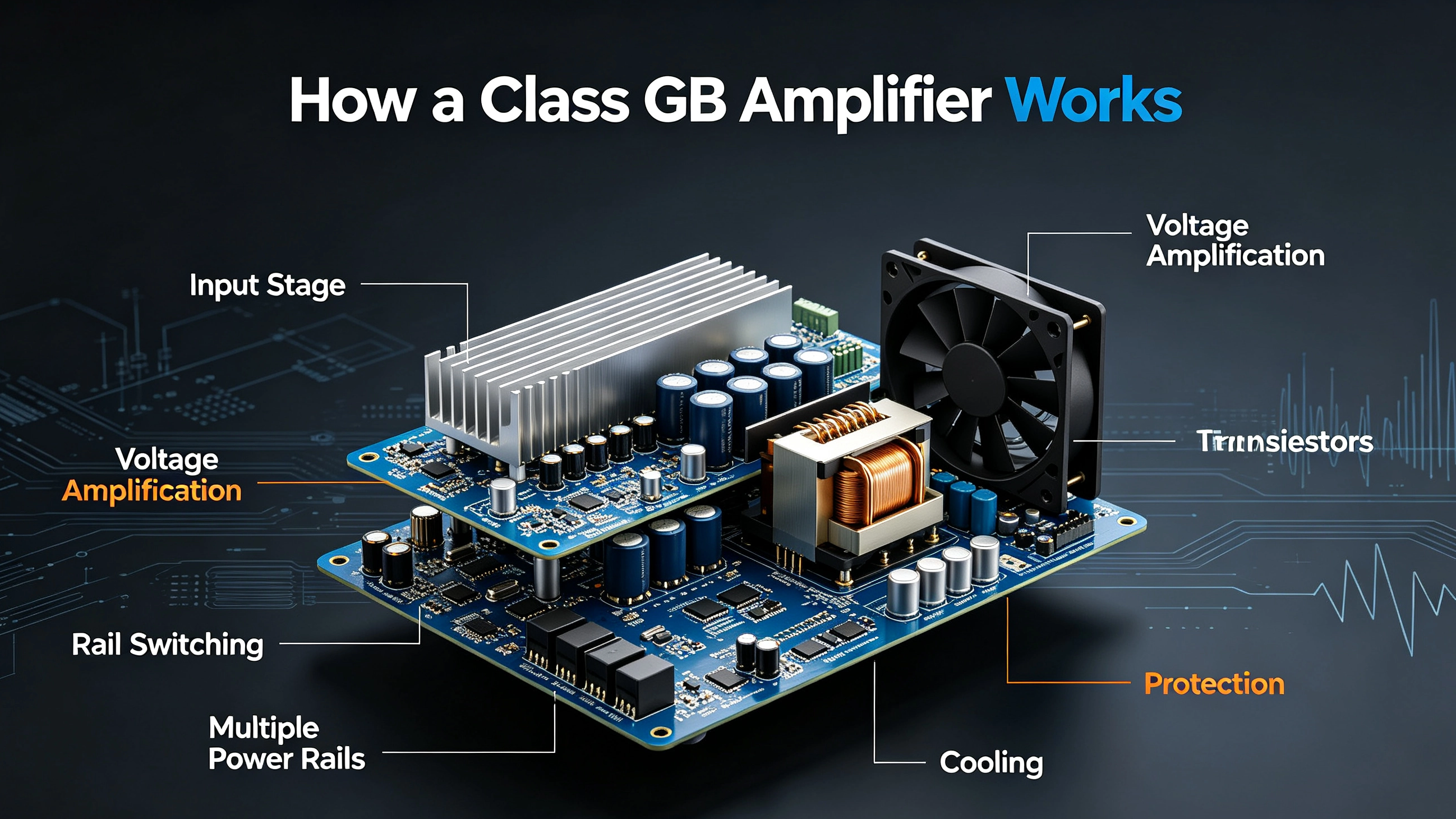 What Are the Key Components of a Class GB Amplifier Circuit?